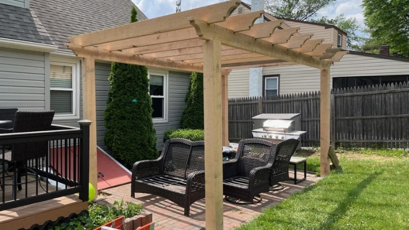 Covered deck and pergola