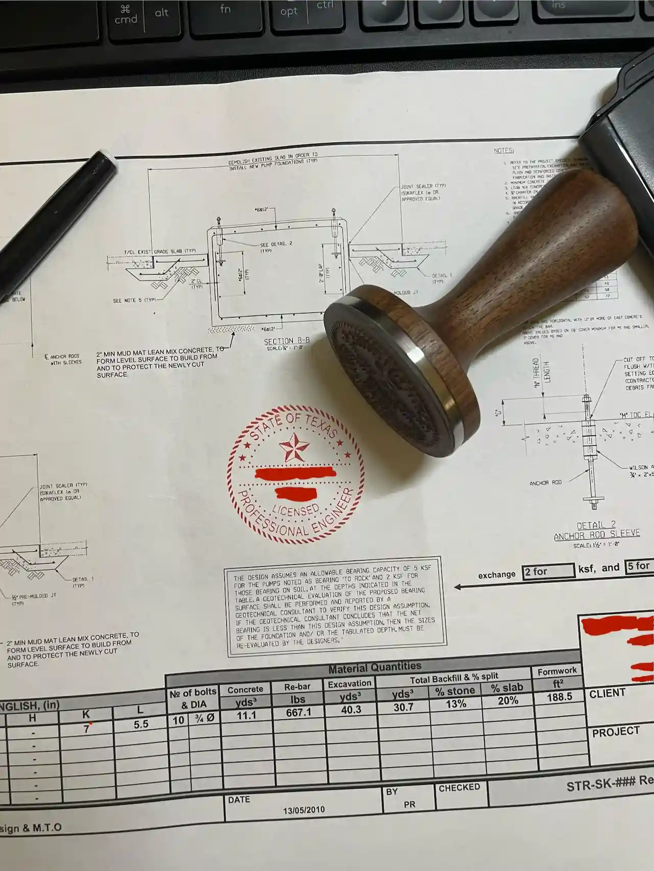 PE stamp engineering seal