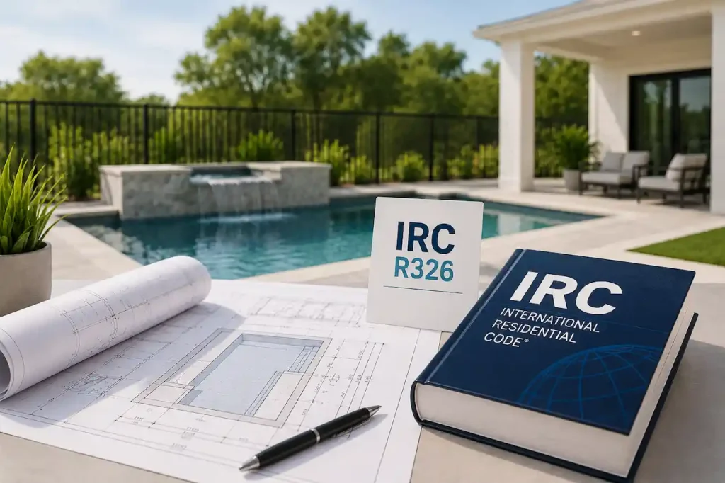 IRC R326 requirements for Texas swimming pools