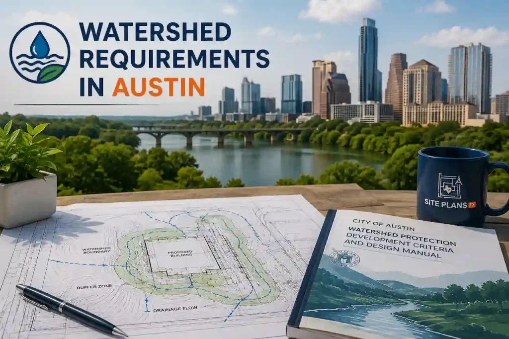 Watershed requirements in Austin site plan