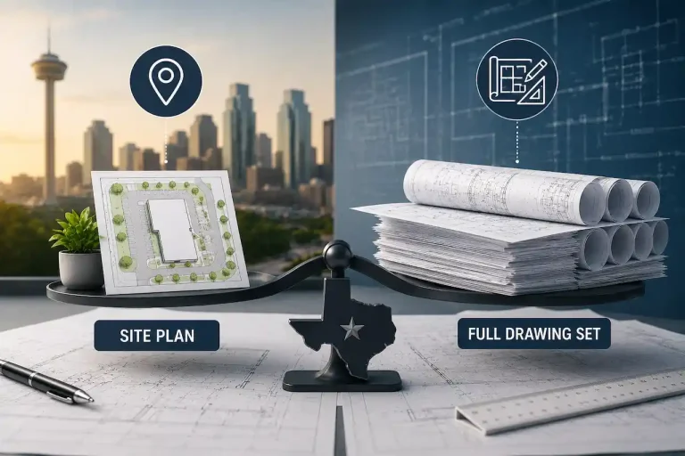 Site Plan vs. Full Drawing Set: Which Does Your Texas Project Need?