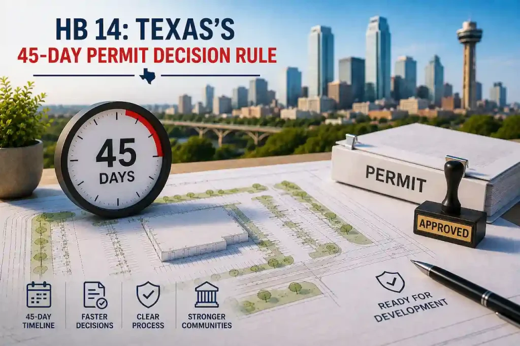HB 14 Texas 45 day permit decision rule