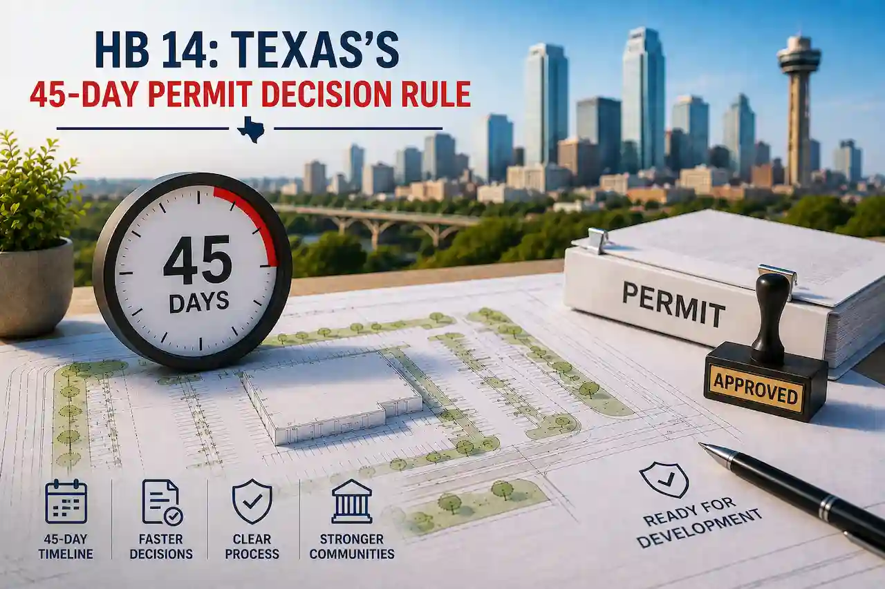 HB 14 Texas 45 day permit decision rule