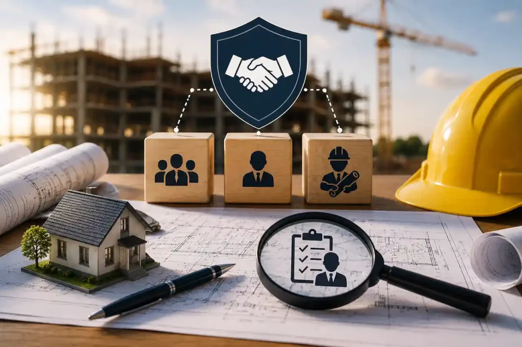 Professionals performing a third party review of building plans