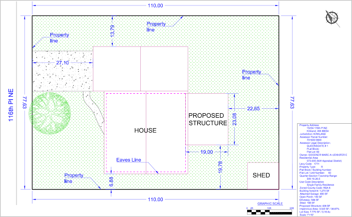 Site plan for permit submittal
